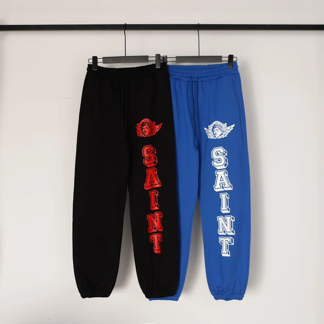 Saint Michael series of fashionable casual long sweatpants Style number: 243P190 Color: Black Size: S M L XL